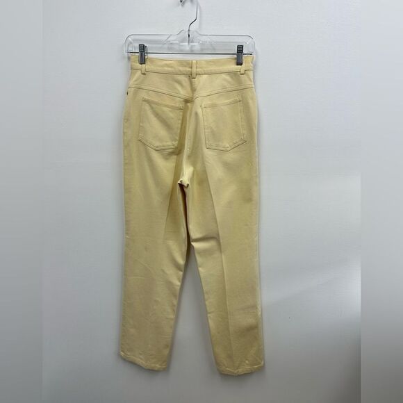 St. John Vintage Cream Pastel Yellow High Rise Straight Leg Pants Size 4 - Picture 9 of 9